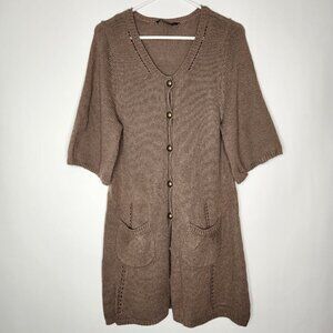 BCBGMaxAzria Short Sleeve Long Cardigan